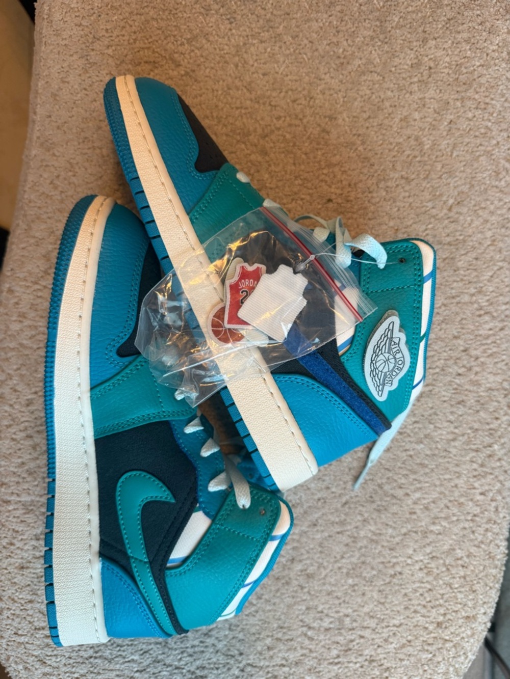 Nike Teal & Blue High-Top Sneakers
